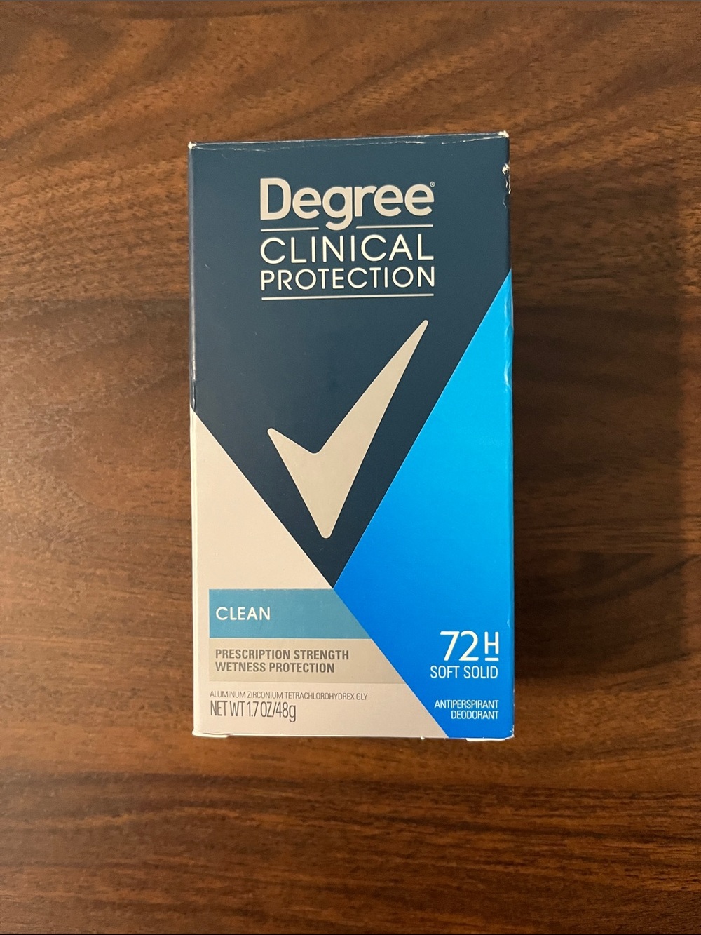 NWT Degree Clinical Protection Clean Antiperspirant Deodorant - Blue